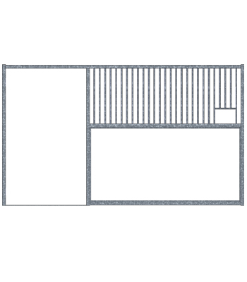 Racetrack Stall Front - Feed Opening